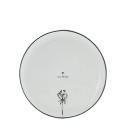 Bastion Collections Dessertteller Just bloom Schwarz