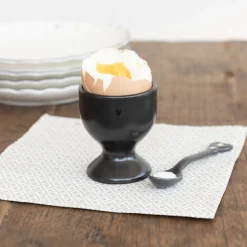 Bastion Collections Eierbecher Little Heart Schwarz Matt