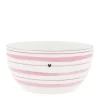 Bastion Collections Schale Watercolour Rose Stripes mittel