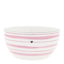 Bastion Collections Schale Watercolour Rose Stripes mittel