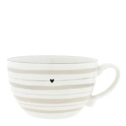 Bastion Collections Suppentasse Watercolour Natural Stripes