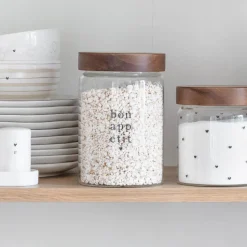 Bastion Collections Vorratsdose Bon Appetit mit Holzdeckel groß