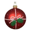 Baumkugel Schleife Glas rot