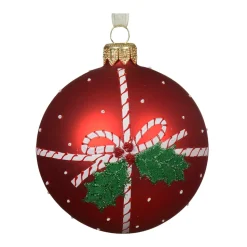 Baumkugel Schleife Glas rot