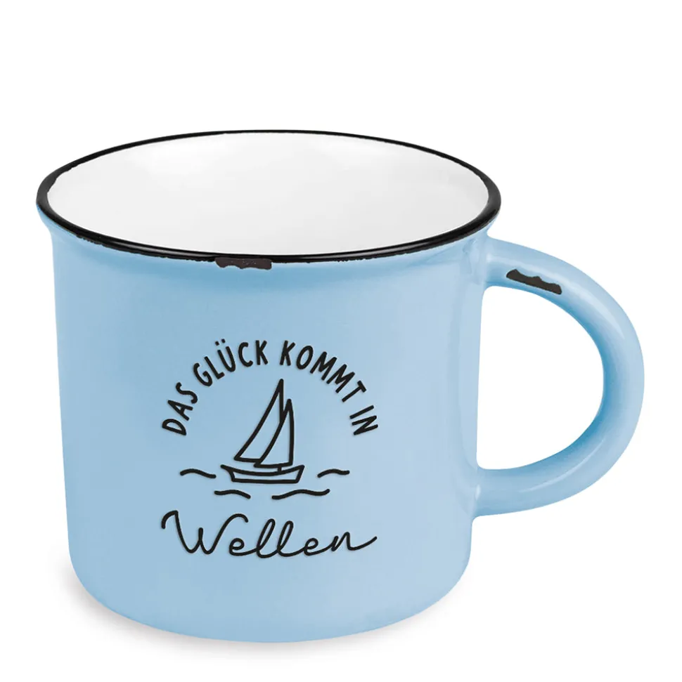 Becher Vintage Das Glück kommt in Wellen