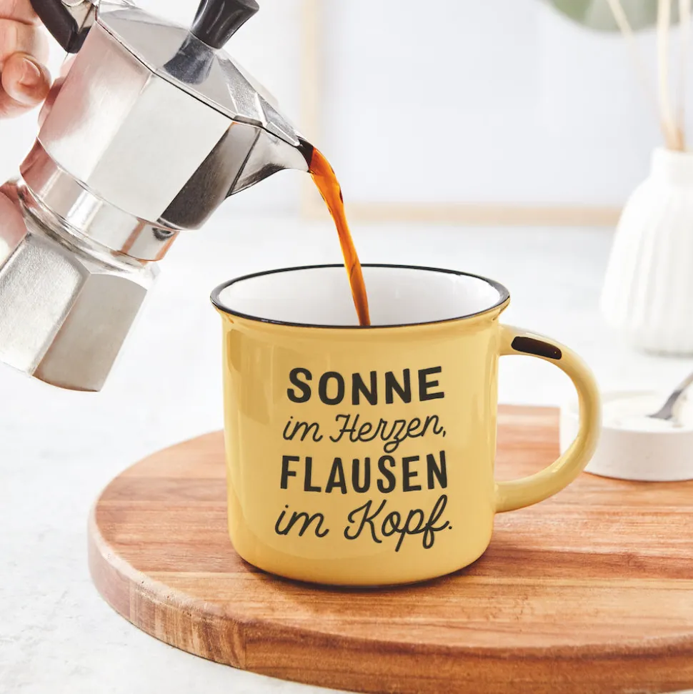 Becher Vintage Sonne im Herzen