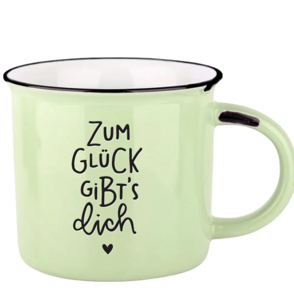 Becher Vintage Zum Glück gibts dich