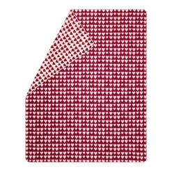 Colourful Nordic Wohndecke Herzen allover rot