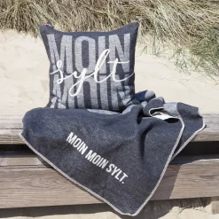 Decke Moin Moin Sylt anthrazit