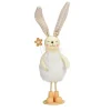 Dekoaufsteller Hasenmädchen weiß