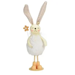 Dekoaufsteller Hasenmädchen weiß