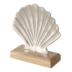 Dekoaufsteller Muschel silberfarben