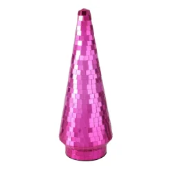 Dekoaufsteller Tannenbaum Disco pink groß