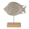 Dekofigur Fisch Nautico silberfarben
