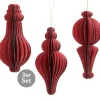 Dekohänger 3er Set rot 12 cm