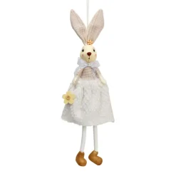 Dekohänger Hasendame weiß