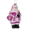 Dekohänger Weihnachtsmann pink