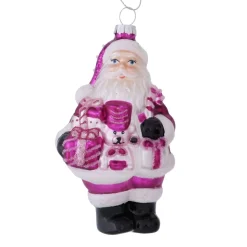 Dekohänger Weihnachtsmann pink