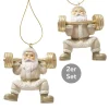 Dekohänger Weihnachtsmann 2er-Set beige