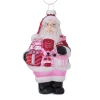 Dekohänger Weihnachtsmann hellrosa