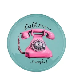 Dekotablett Telefon blau-pink 23 cm