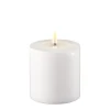 DELUXE LED Stumpenkerze Weiß 10 x 10 cm
