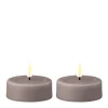 DELUXE LED Teelicht Grau 2er-Set Groß