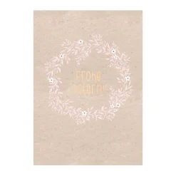 Doppelkarte Frohe Ostern! Naturfarben