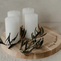 Eulenschnitt Adventskranz Kerzenbrett Merry Christmas