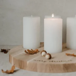 Eulenschnitt Adventskranz Kerzenbrett Merry Christmas