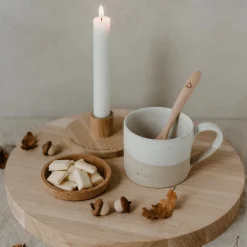 Eulenschnitt Adventskranz Kerzenbrett Merry Christmas