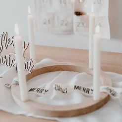 Eulenschnitt Adventskranz aus Eiche