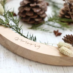 Eulenschnitt Adventskranz aus Eiche