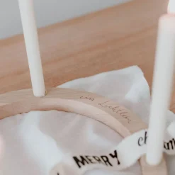 Eulenschnitt Adventskranz aus Eiche