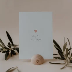 Eulenschnitt Aquarellkarte Herz Wie schön