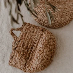 Eulenschnitt Aufbewahrungskorb aus Jute klein