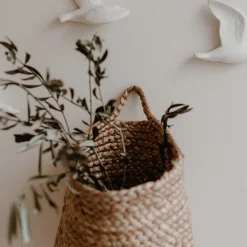 Eulenschnitt Aufbewahrungskorb aus Jute mittel