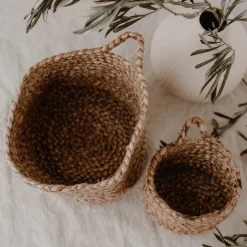 Eulenschnitt Aufbewahrungskorb aus Jute mittel