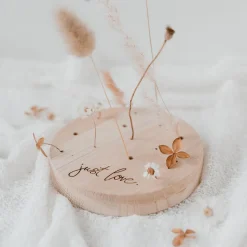 Eulenschnitt Blumenständer Just love