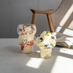 Eulenschnitt Bubble Glas Herz