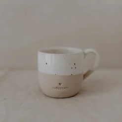 Eulenschnitt Cappuccino-Tasse Glücklich