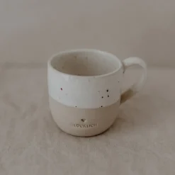 Eulenschnitt Cappuccino-Tasse Glücklich