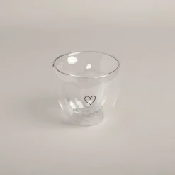 Eulenschnitt Doppelwandiges Herzglas 250 ml