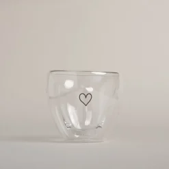 Eulenschnitt Doppelwandiges Herzglas 250 ml