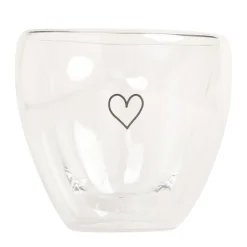 Eulenschnitt Doppelwandiges Herzglas 250 ml