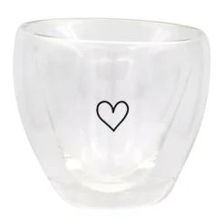 Eulenschnitt Doppelwandiges Herzglas 250 ml