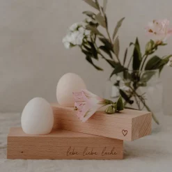 Eulenschnitt Eierbecher Lebe Liebe Lache