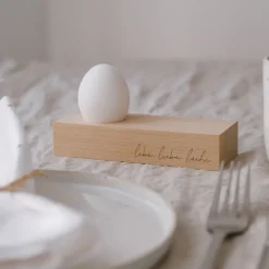 Eulenschnitt Eierbecher Lebe Liebe Lache