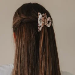 Eulenschnitt Haarspange groß Herz Almond