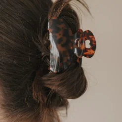 Eulenschnitt Haarspange groß Herz Amber